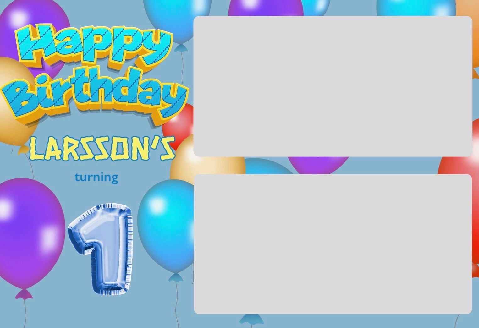 Example kids birthday print template